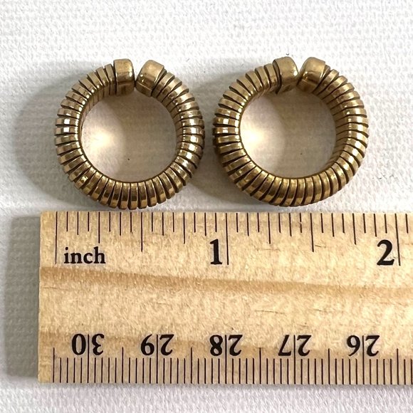 Vintage Jewelry Vintage Estate 2 12k Gf Hoop Earrings Spring Loaded Clip On Coils 78 Poshmark